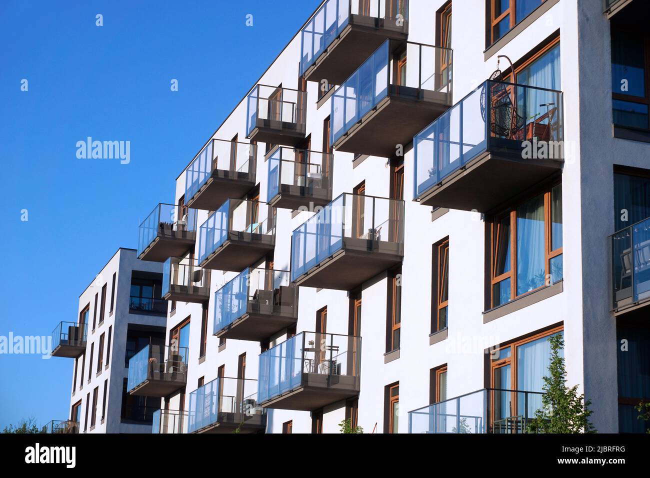 Warsaw, Poland, June 5th 2022 Modern residential building with