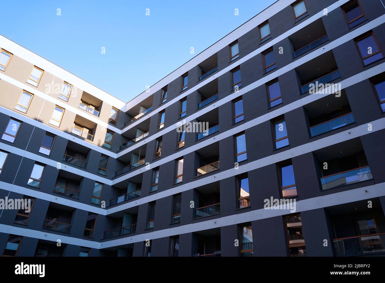 Warsaw, Poland, June 5th 2022 Modern residential building with