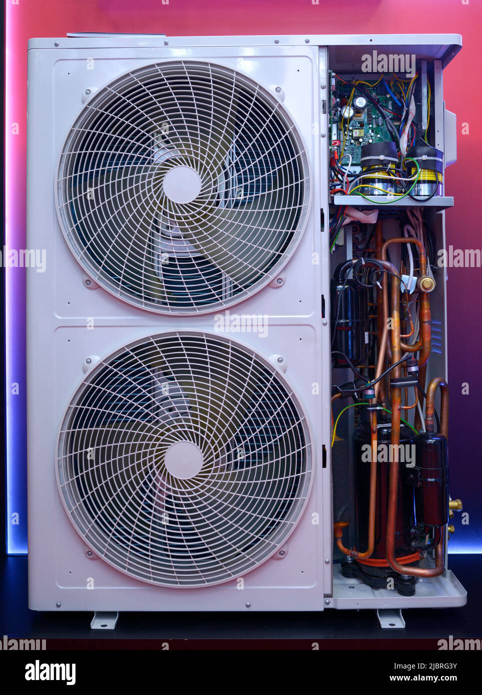 Modern air conditioner and its fans and hydraulic module disassembled ...