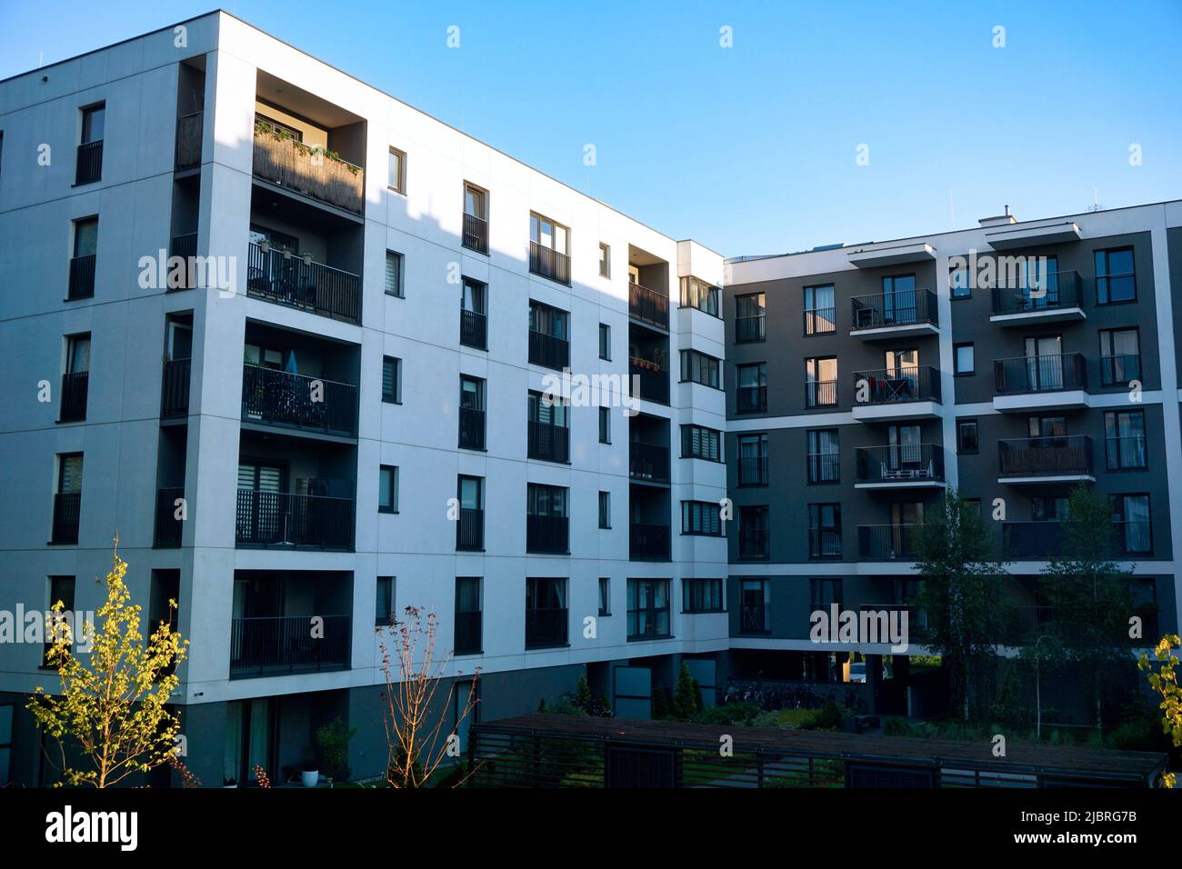 Warsaw, Poland, June 5th 2022 Modern residential building with