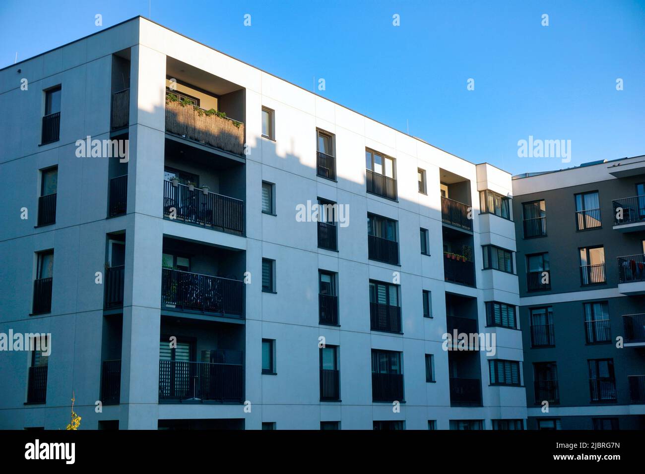 Warsaw, Poland, June 5th 2022 Modern residential building with