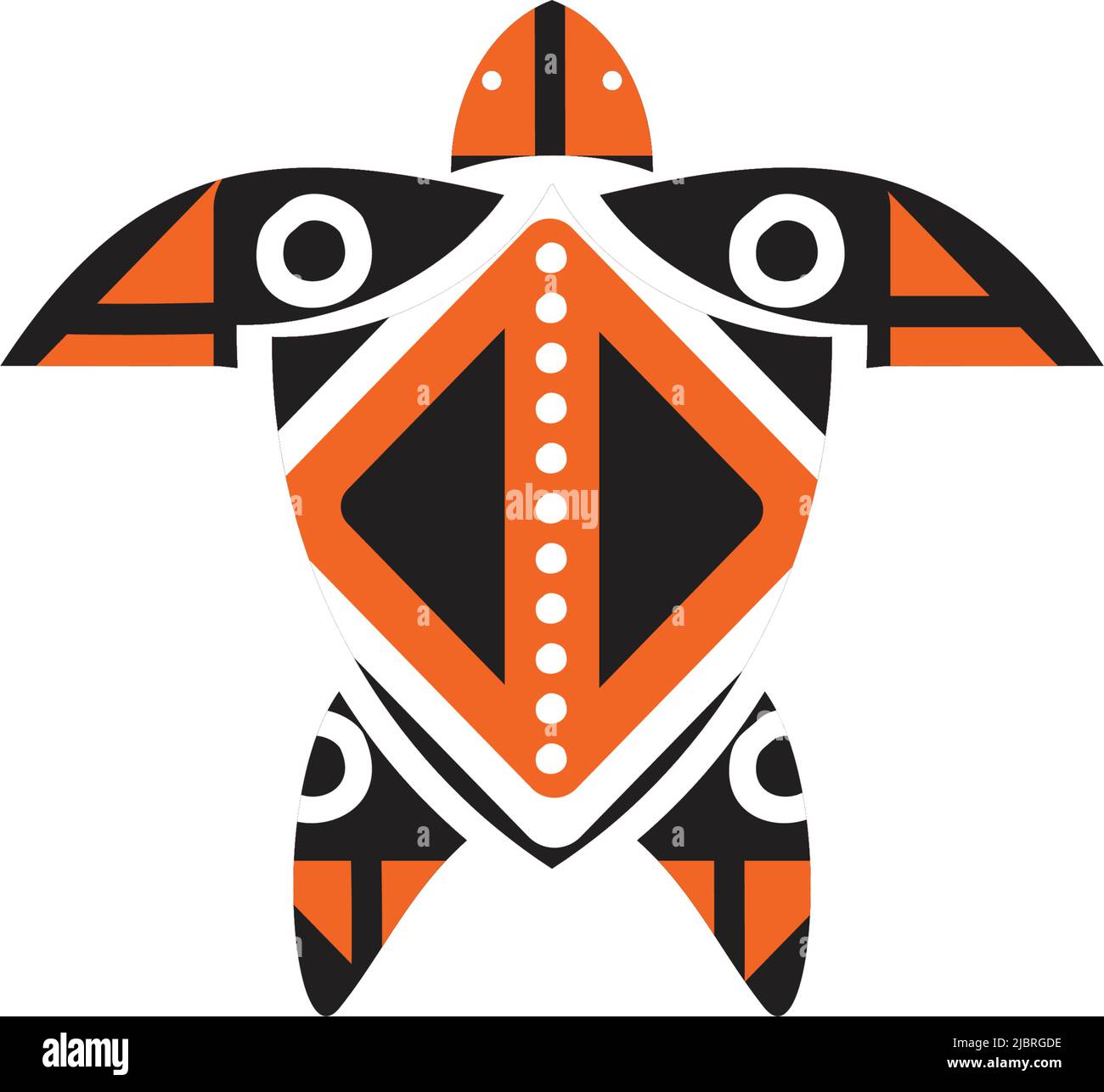 Kangaroo icon with aboriginal art design style vector template Stock Vector