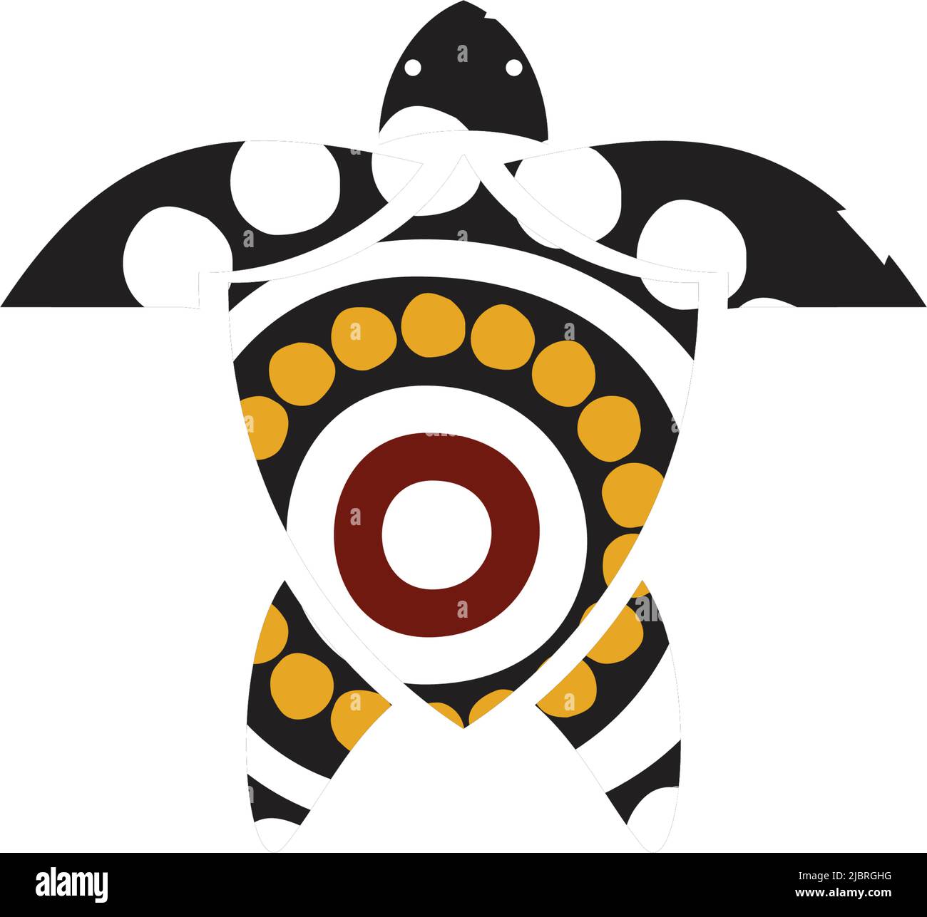 Kangaroo icon with aboriginal art design style vector template Stock ...