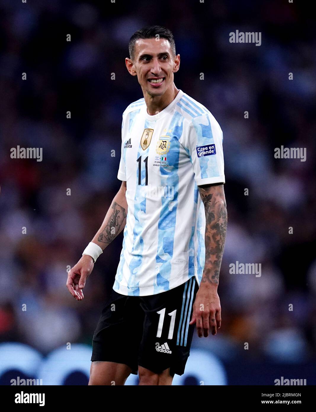 Argentina's Angel Di Maria during the Finalissima 2022 match at Wembley ...