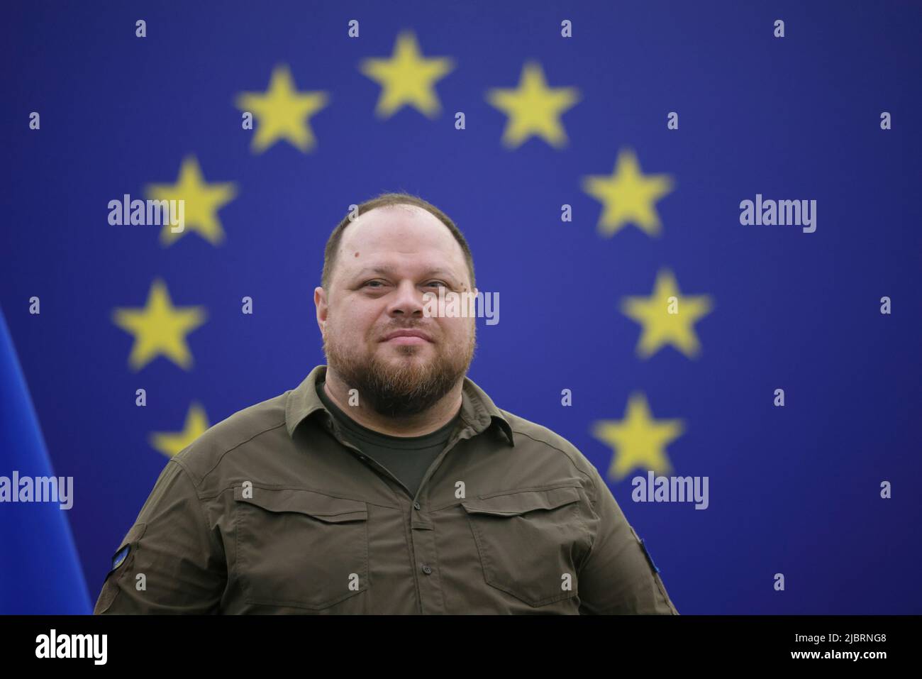 08 June 2022, France, Straßburg Ukrainian Parliament Speaker Ruslan