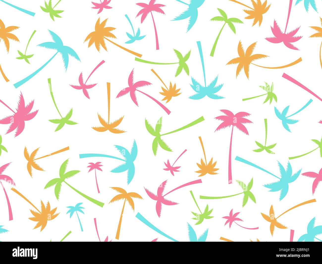 Palm trees seamless pattern. Summer time, tropical pattern with ...