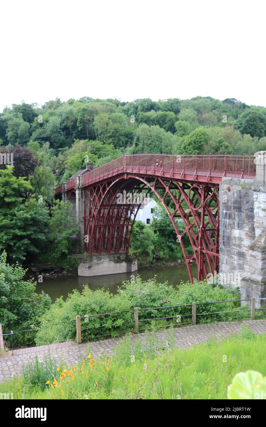 The Iron Bridge, Telford, Shropshire, UK - Tourist Attraction. Stock Photo