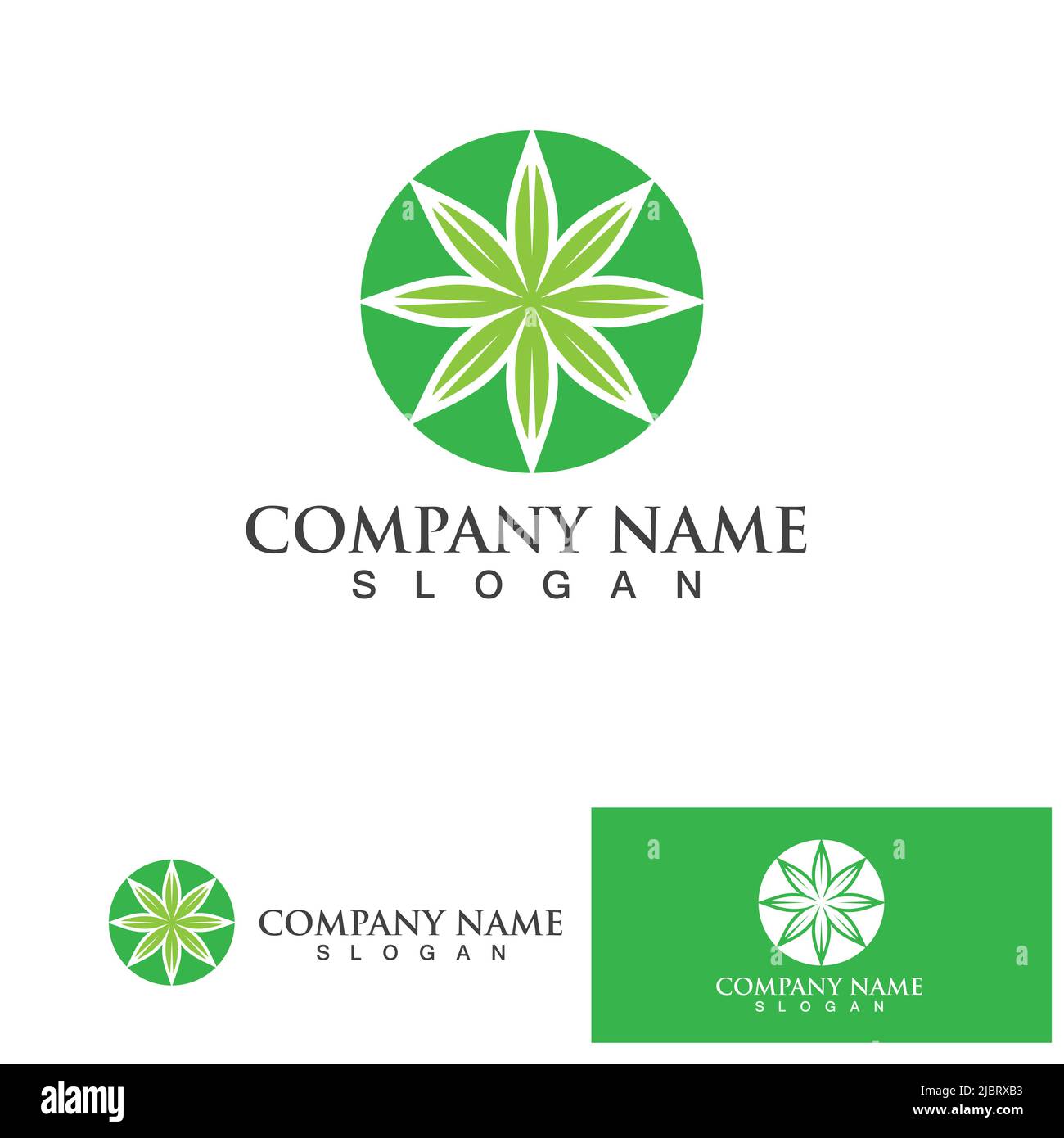 Source File Logo Green Leaf green logo and symbol vector template Stock Vector Image & Art - Alamy