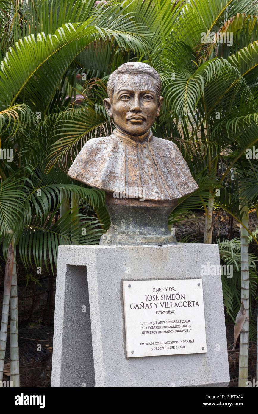 Panama, Panama City, bust of Dr José Simeon Cañas Y Villacorta, Salvadoran hero of Central American independence Stock Photo