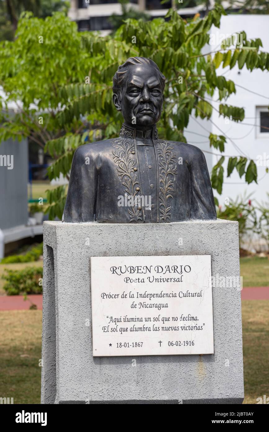 Panama Panama City Bust Of Ruben Dario Nicaraguan Poet Founder Of Panama Panama City Bust Of Ruben Dario Nicaraguan Poet Founder Of