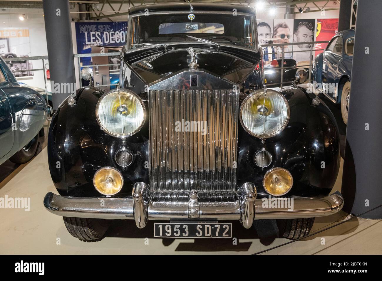 France, Sarthe, Le Mans, the automobile museum of Sarthe, Museum of the 24 hours of Le Mans, Rolls Royce Silver Wraith berline, 1953 Stock Photo