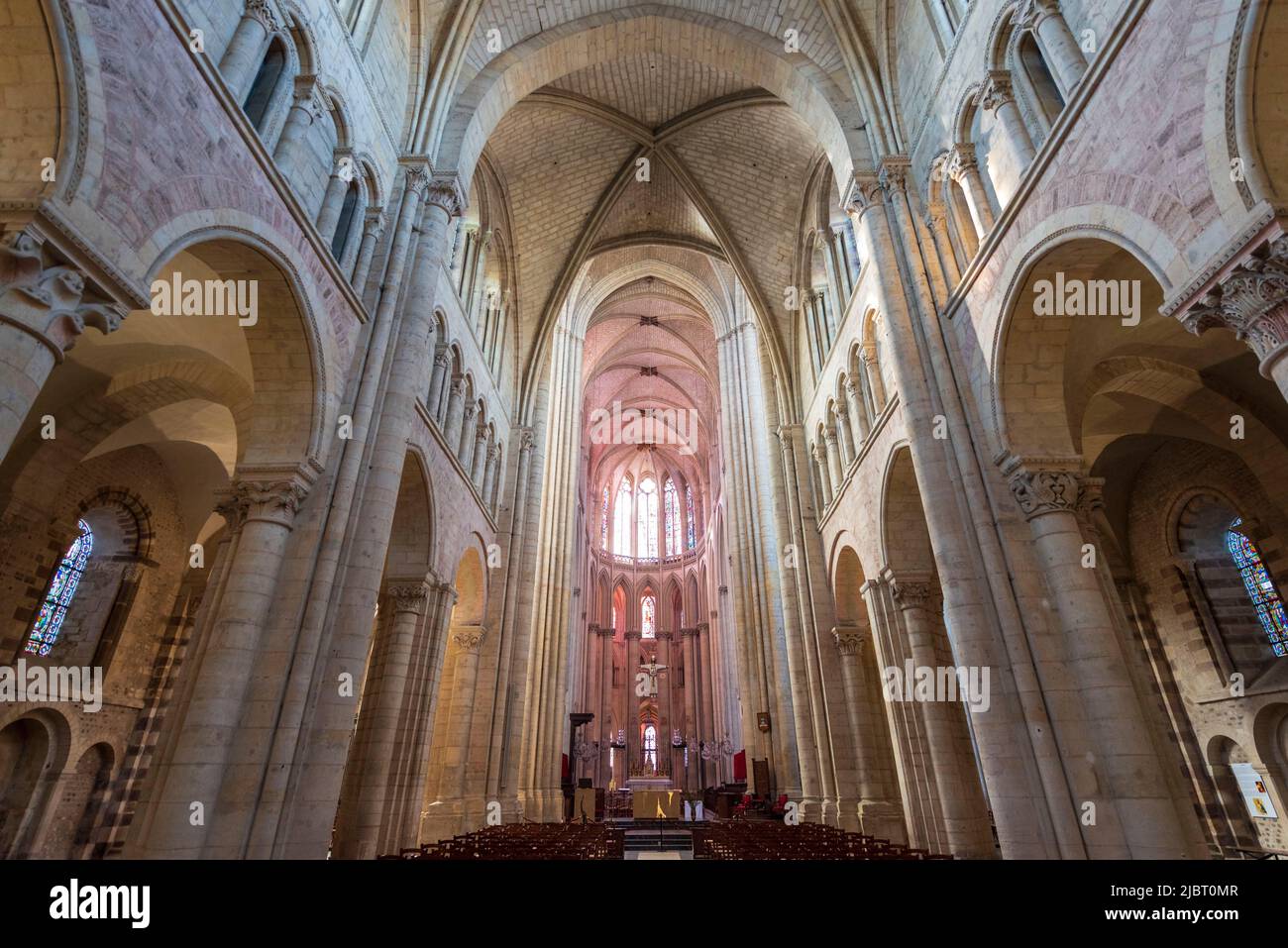 France, Sarthe, Le Mans, Cite Plantagenet (Old Town), the St Julien cathedral Stock Photo