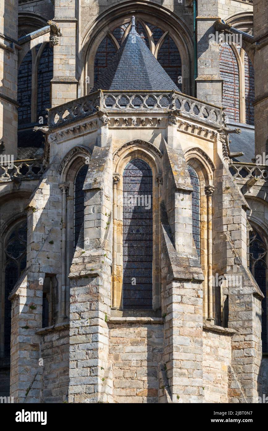 France, Sarthe, Le Mans, Cite Plantagenet (Old Town), the St Julien cathedral Stock Photo