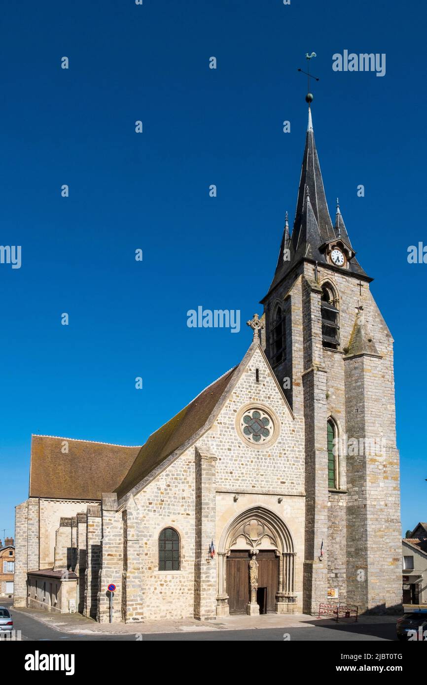 France, Pont sur Yonne, church of Our Lady of Pont sur Yonne Stock Photo