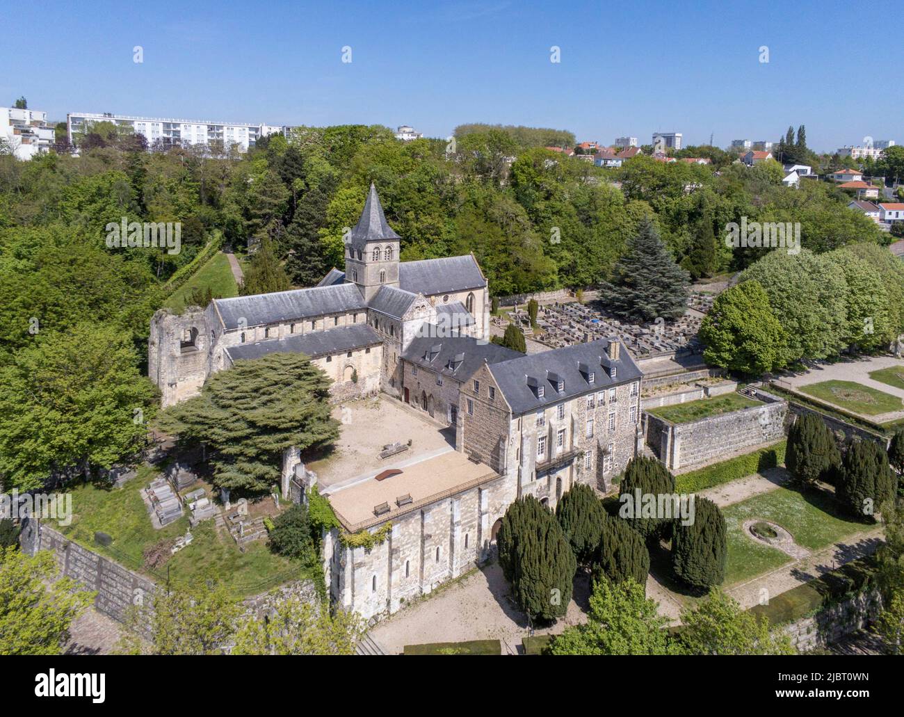 France, Seine Maritime, Le Havre, Graville-Sainte-Honorine district, Graville Abbey Stock Photo