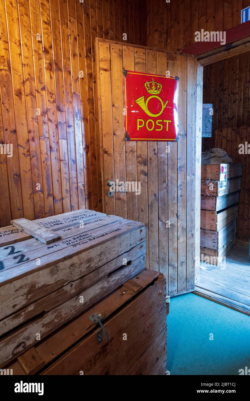 Norway, Nordland County, Lofoten Islands, A, Norskfiskevaermuseum, post office Stock Photo