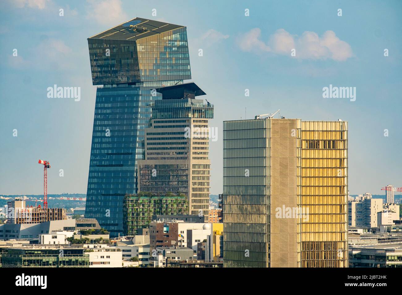 France, Paris, Massena District, the Duo Towers by architect Jean Nouvel Stock Photo
