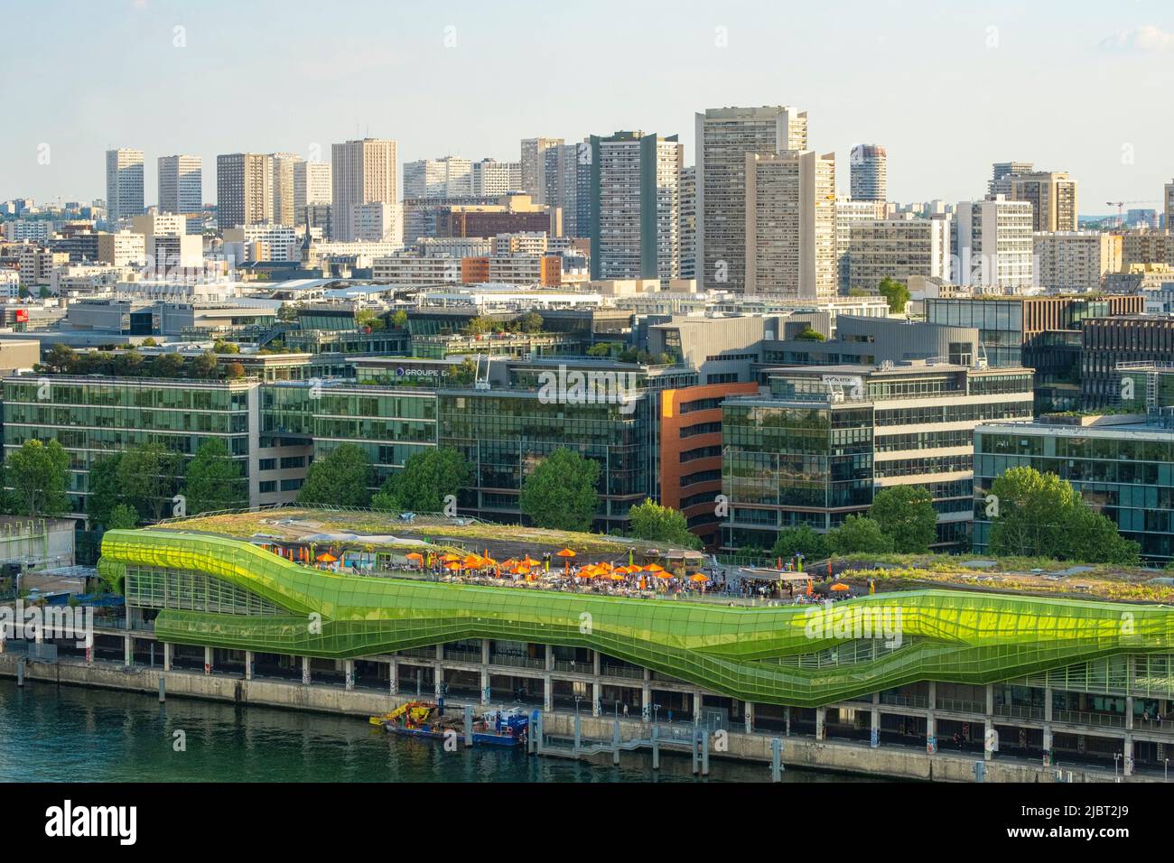 France, Paris, City of Fashion and Design, OZ Rooftop cafe Stock Photo