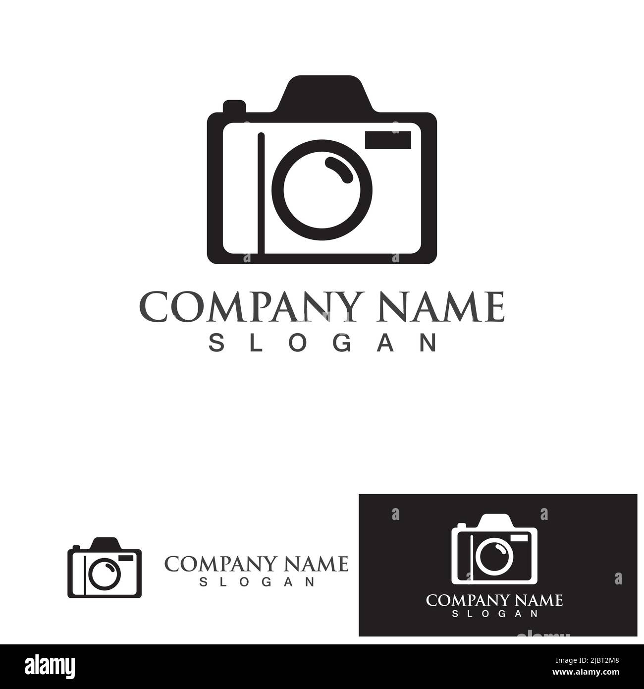 photography camera logo icon vector design template isolated on black  background Stock Vector Image & Art - Alamy
