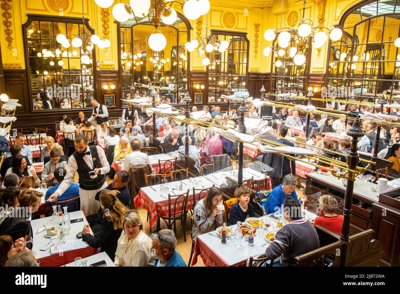 France, Paris, the Grands Boulevards, the Bouillon Chartier Stock Photo