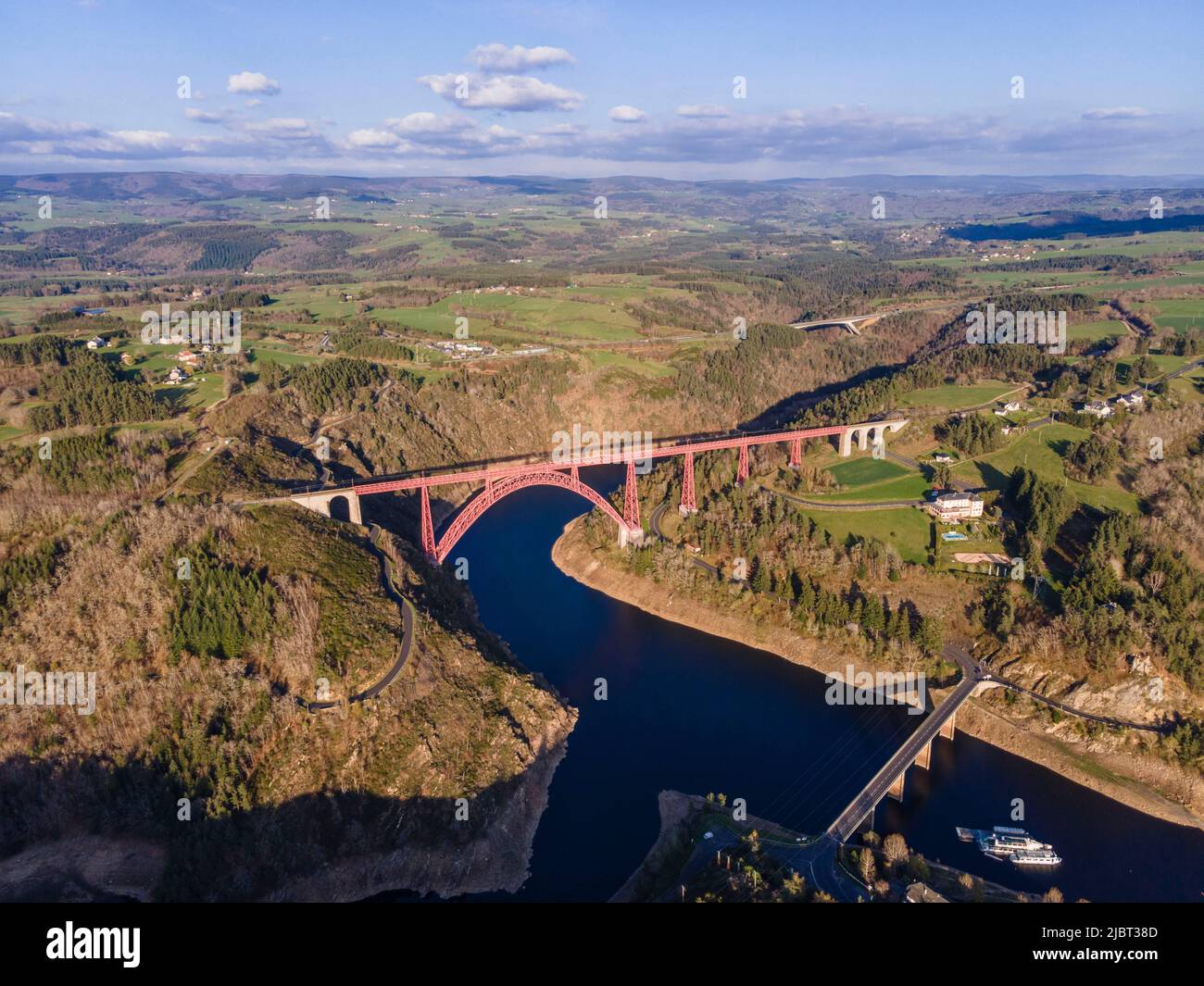 France, Cantal, Ruynes en Margeride, the Truyere river canyon and ...