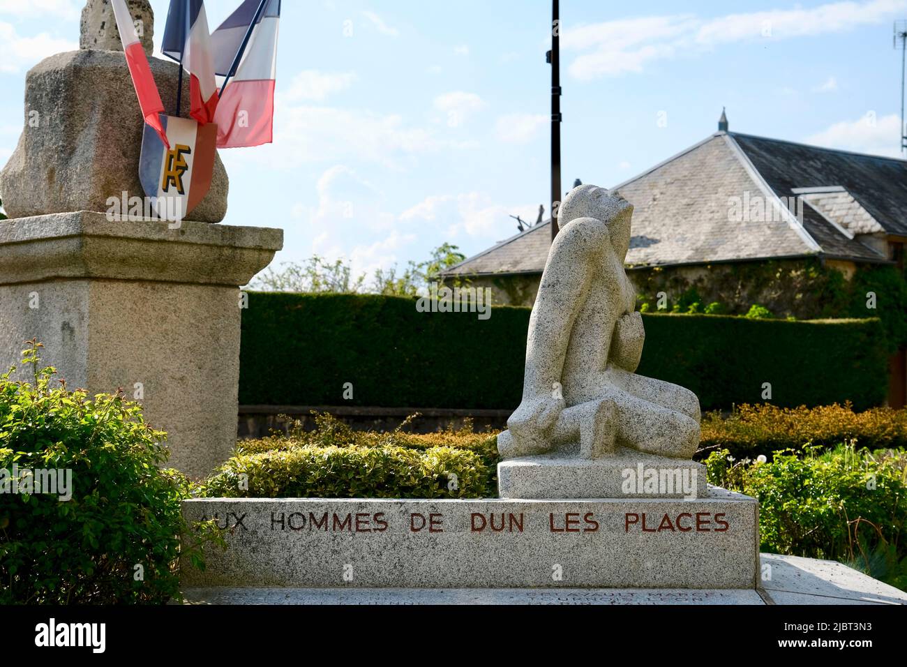 France, Nievre, Morvan regional natural park, Dun les Places, martyred village of the 1944 liberation where 27 civilians were killed by the Germans on June 24, 25 and 26 Stock Photo