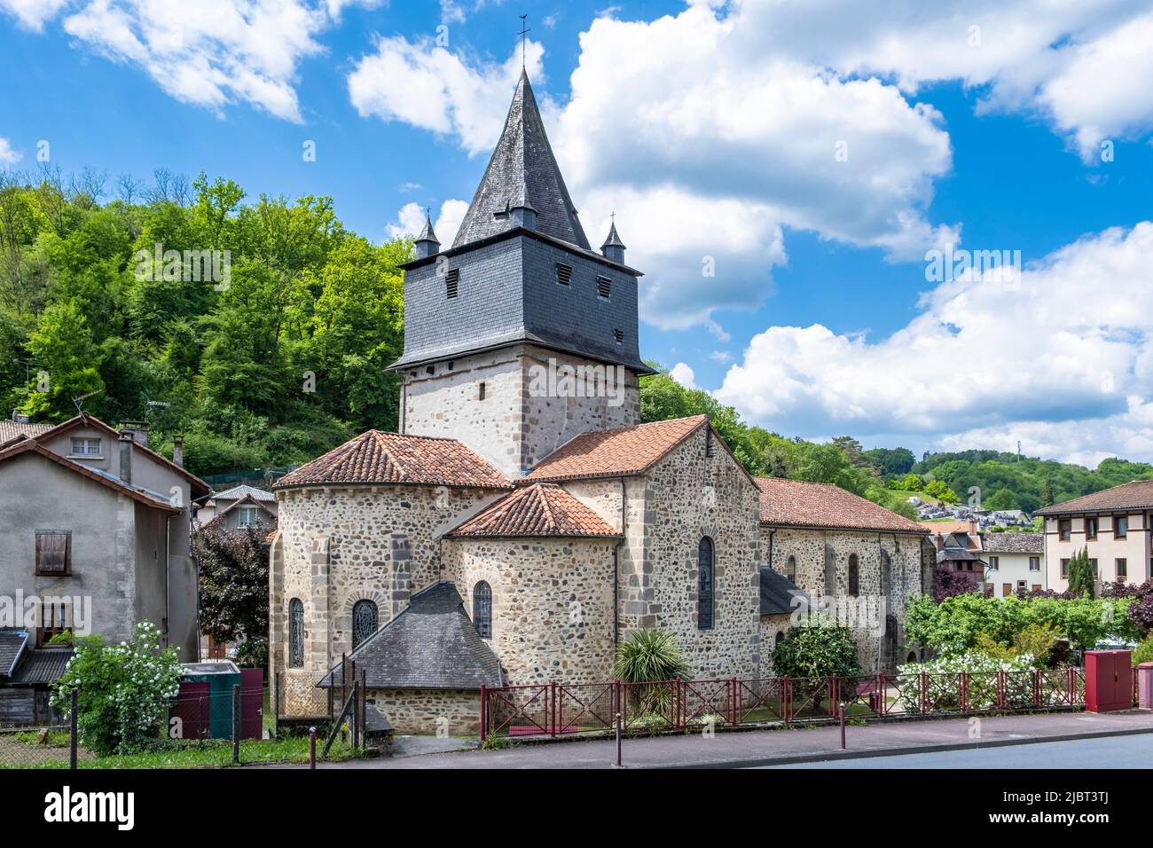 France, Correze, Saint Calmine church Stock Photo