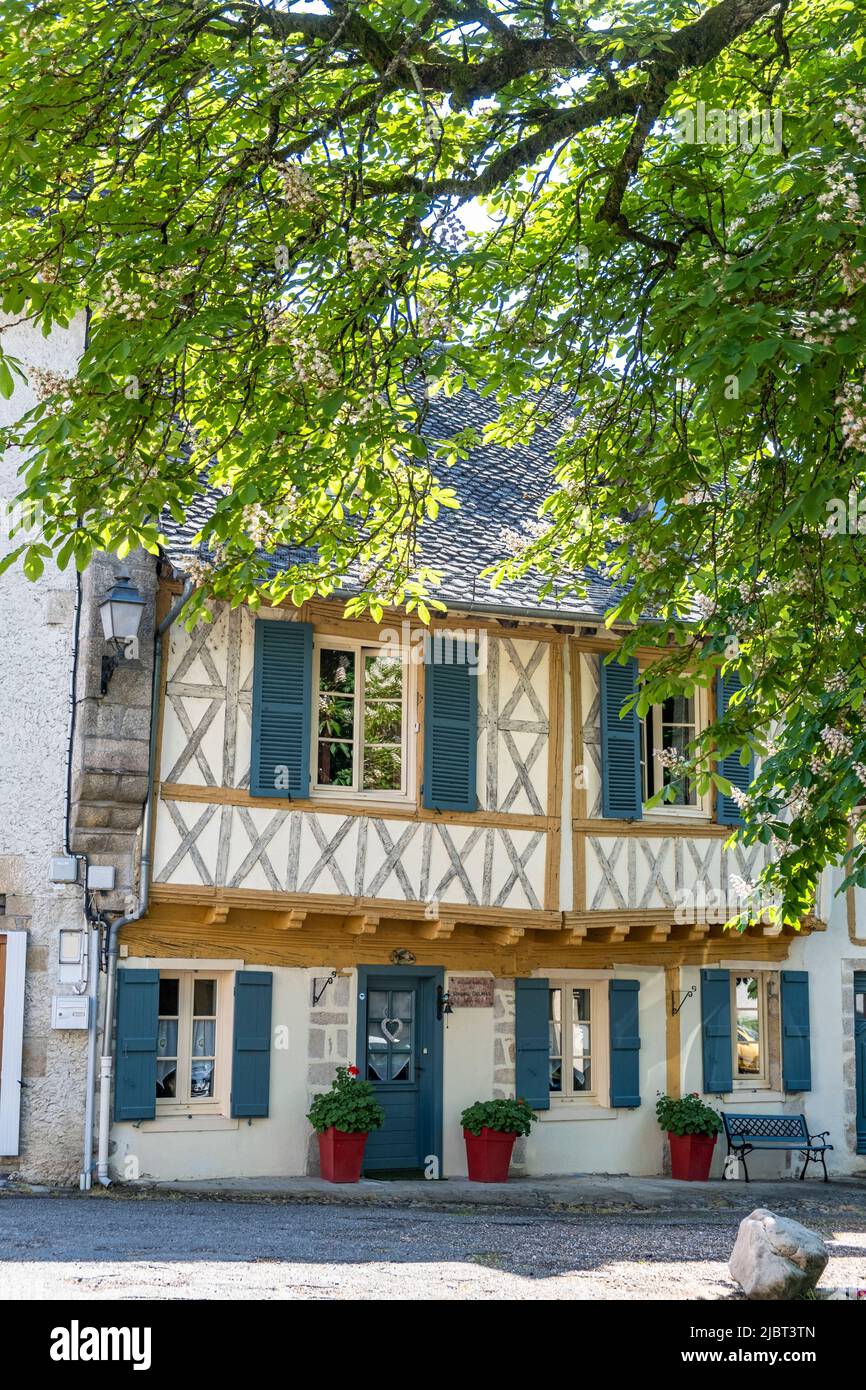 France, Correze, Argentat sur Dordogne, birthplace of General Antoine Guillaume Delmas Stock Photo