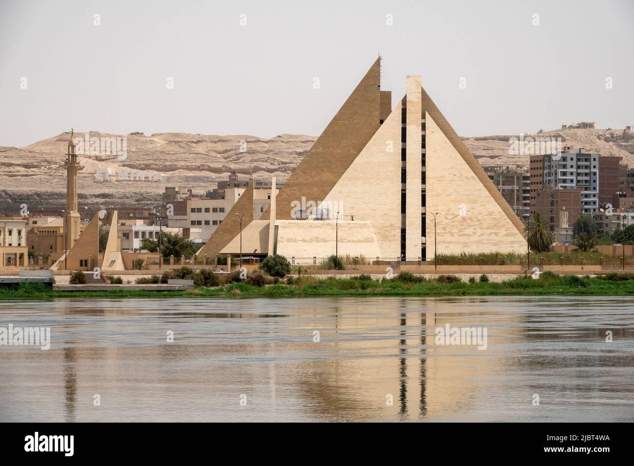 The Akhenaten Archaeological Museum in Minya, Middle Egypt. Stock Photo