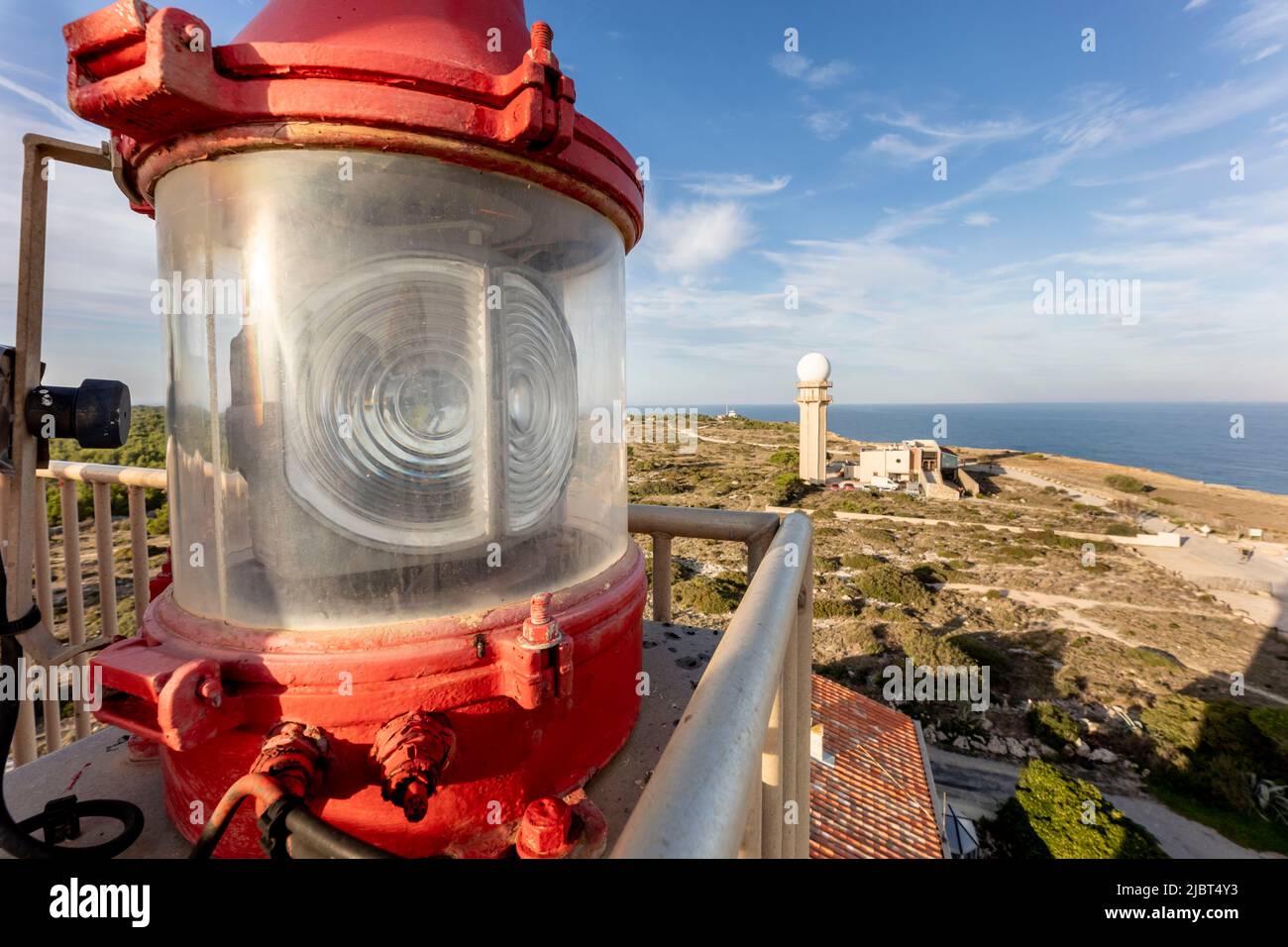 France, Herault, Leucate, Leucate cape, The cap Leucate lighthouse safety spare light Stock Photo