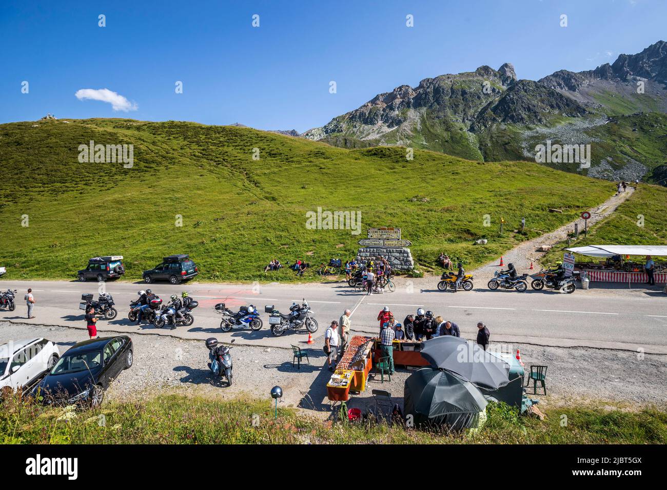 France, Savoie, Beaufort, Col du Cormet de Roselend (1968 m), view of