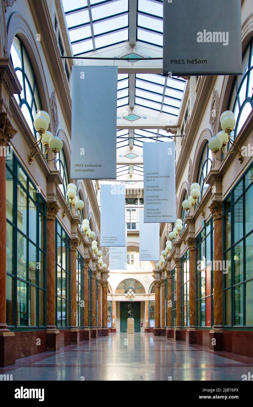 France, Paris, Galerie Colbert, the covered passages and galleries of Paris Stock Photo