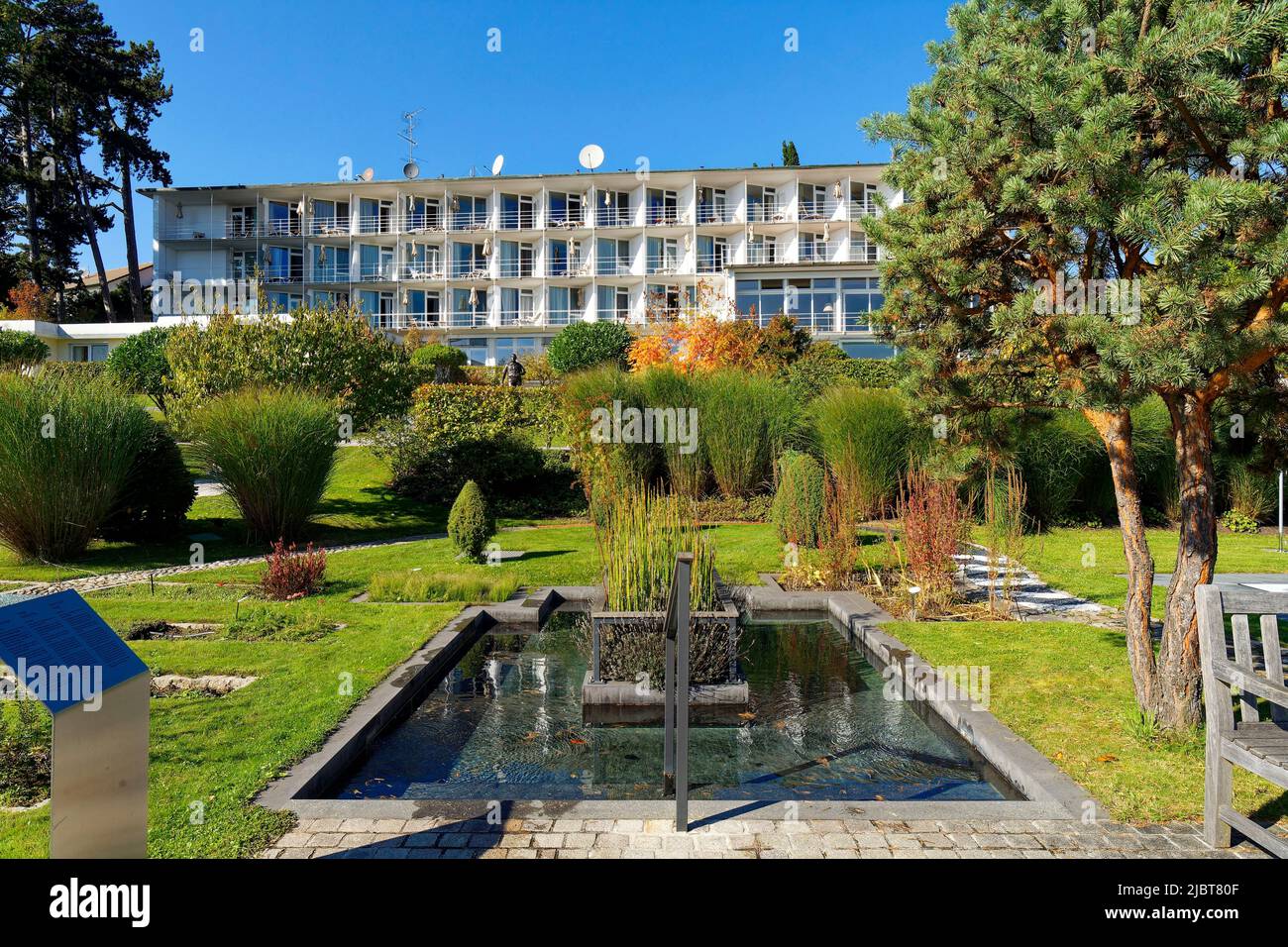 Germany, Baden Wurttemberg, Lake Constance (Bodensee), Ueberlingen, Buchinger Wilhelmi clinic, Kneipp health facility Stock Photo