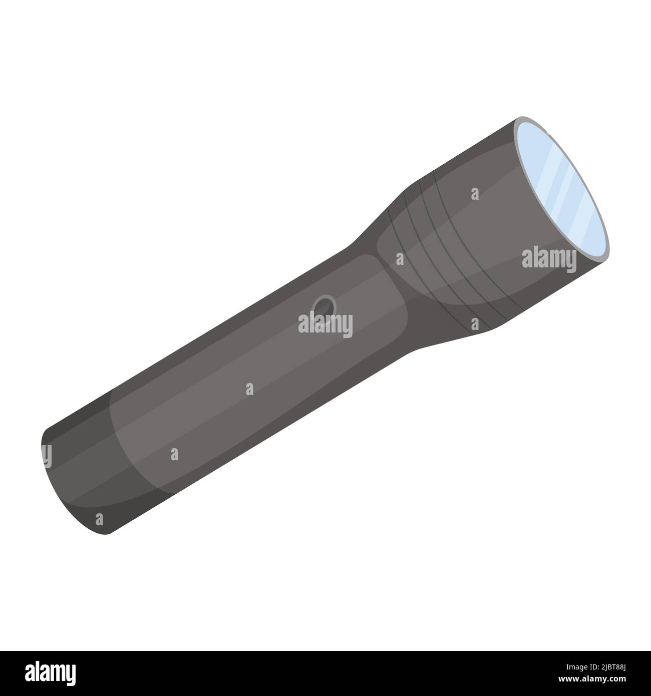 Flashlight isolated on white background. Flat vector illustration Stock ...