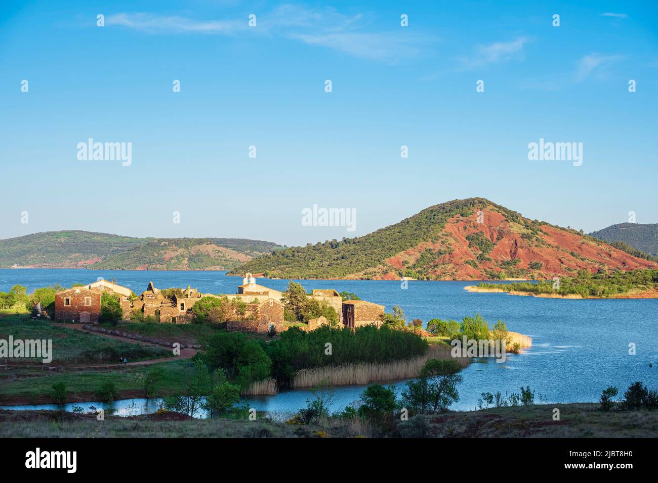 France, Herault, Celles, little village on the banks of Salagou lake Stock Photo