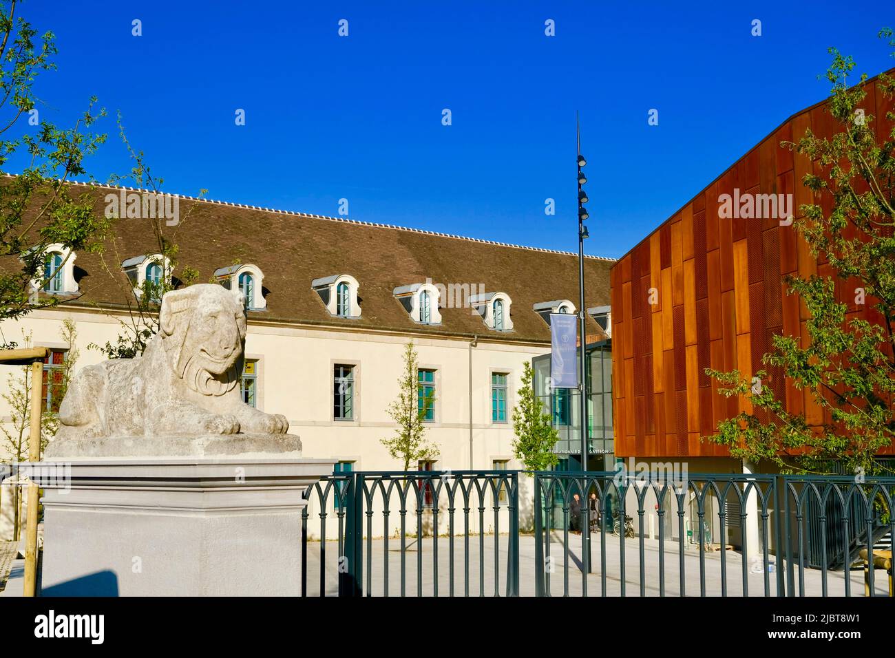 France, Cote d'Or, Dijon, area listed as World Heritage by UNESCO, International city of gastronomy and wine by architect Anthony Béchu Stock Photo