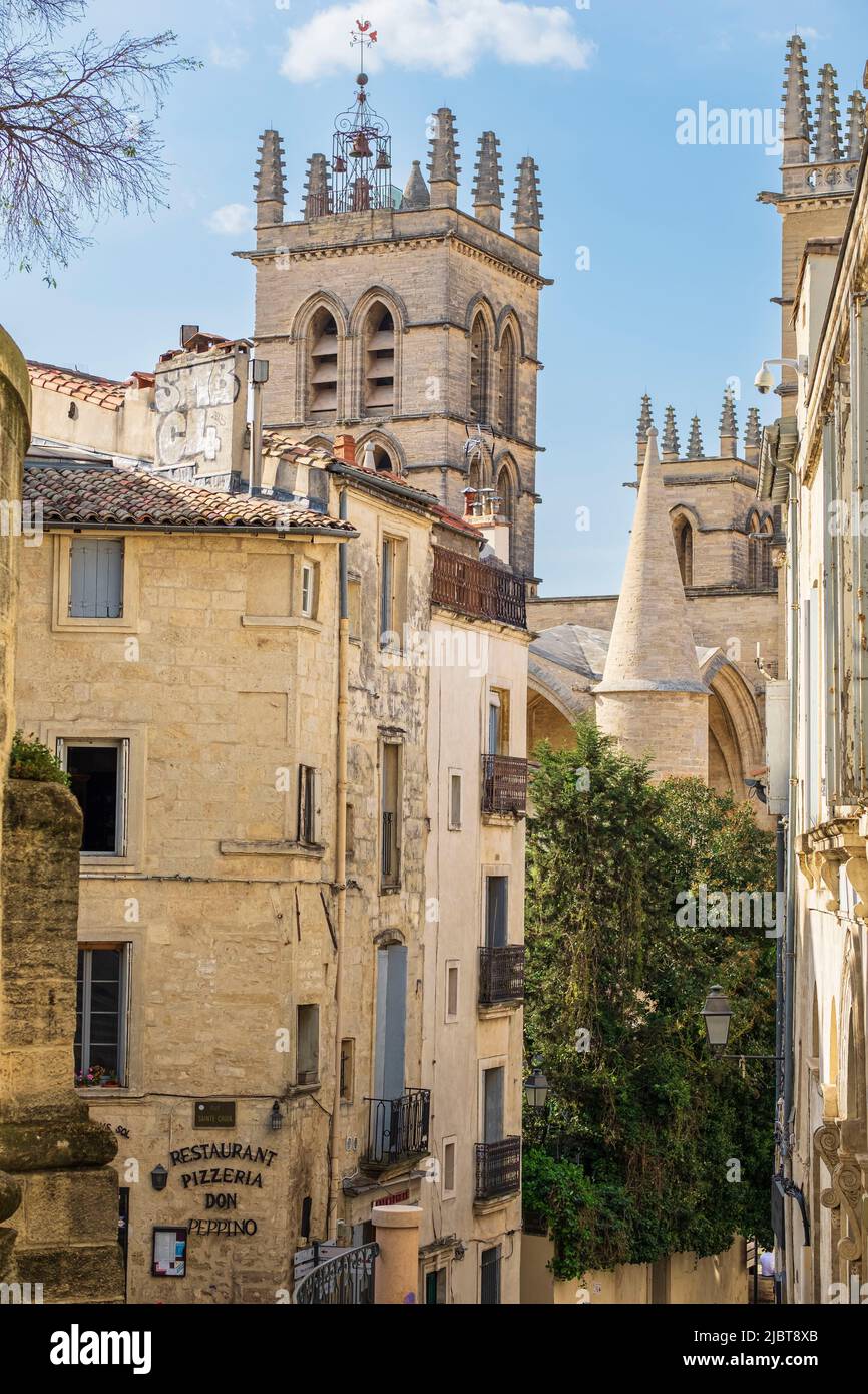 France, Herault, Montpellier, 14th century Saint-Pierre cathedral Stock Photo