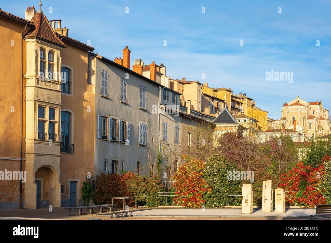 France, Ain, Trevoux, hotel called lower house of the Sires de Villars, residence of the former lords of Trévoux Stock Photo
