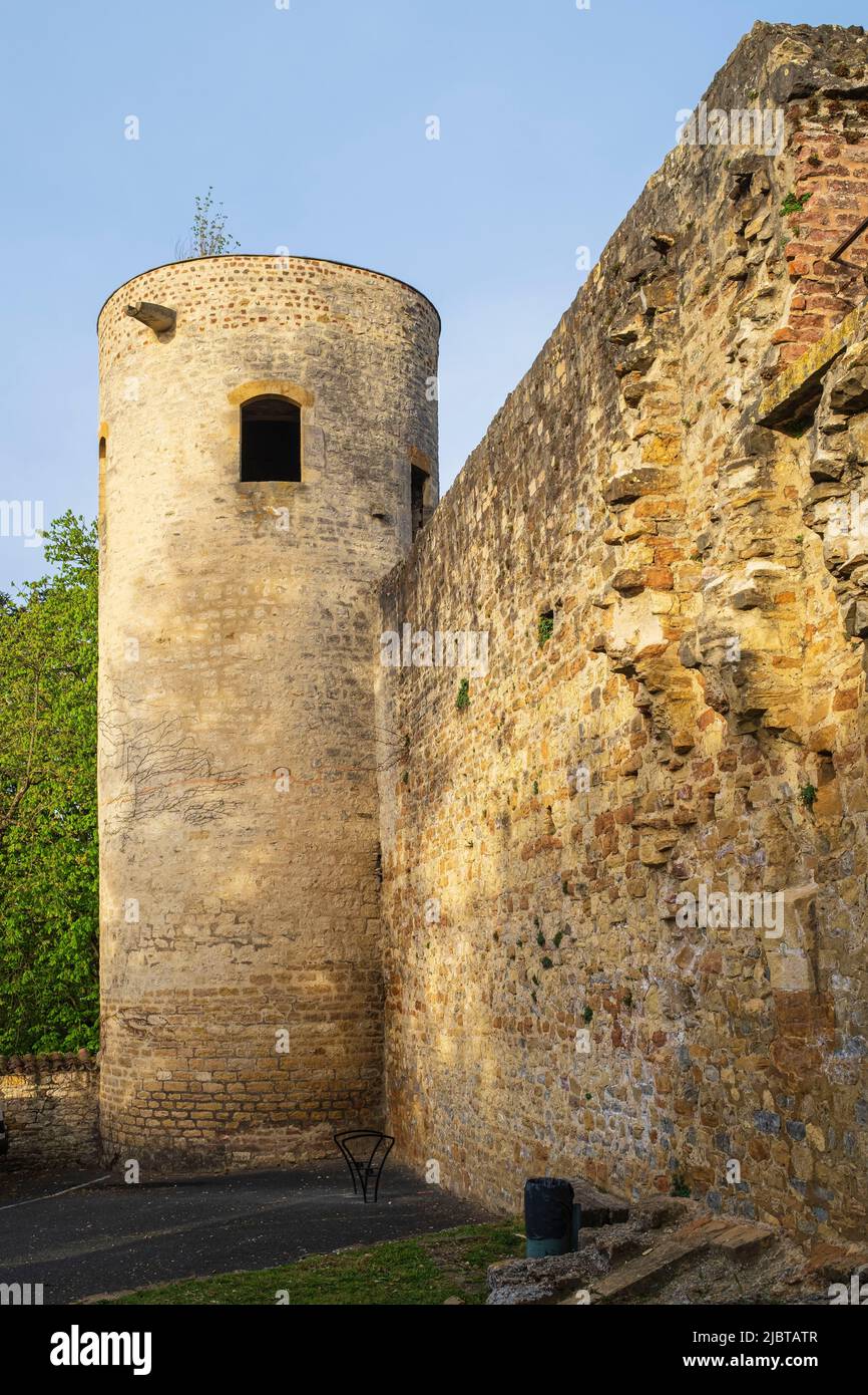 France, Ain, Trevoux, remains of the medieval castle (late 13th century-early 14th century) Stock Photo