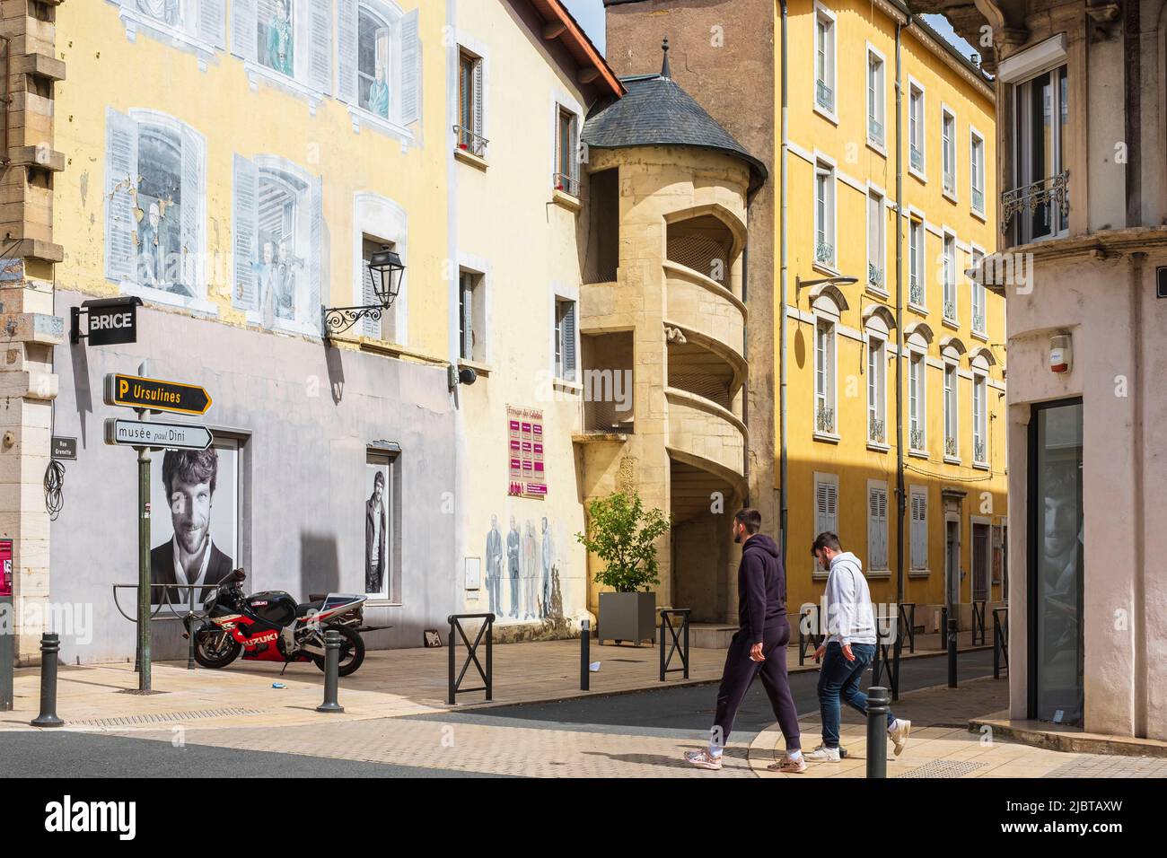 France, Rhone, VillefranchesurSaone, Caladois fresco by Michel