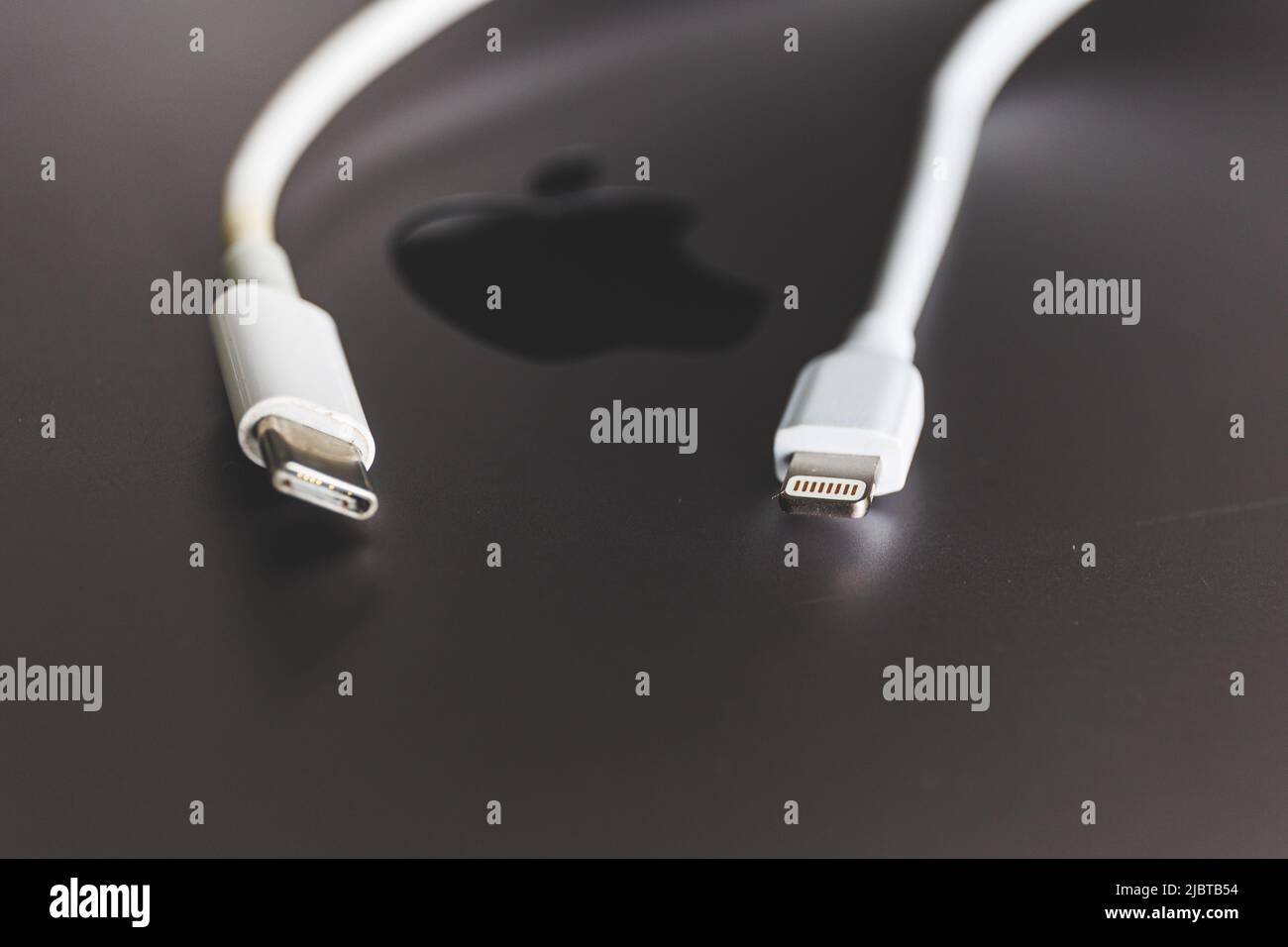 Apple charger and USB Type C charger Stock Photo Alamy