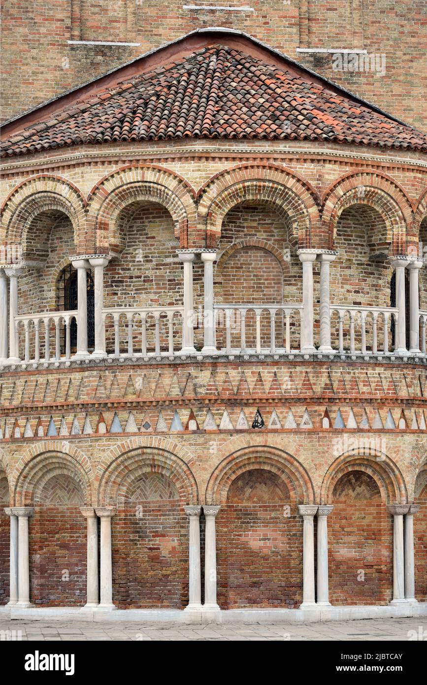 Italy, Venetia, Venice, listed as World Heritage by UNESCO, Murano, Church of Santi Maria e Donato (7th C), Byzantine style apse Stock Photo