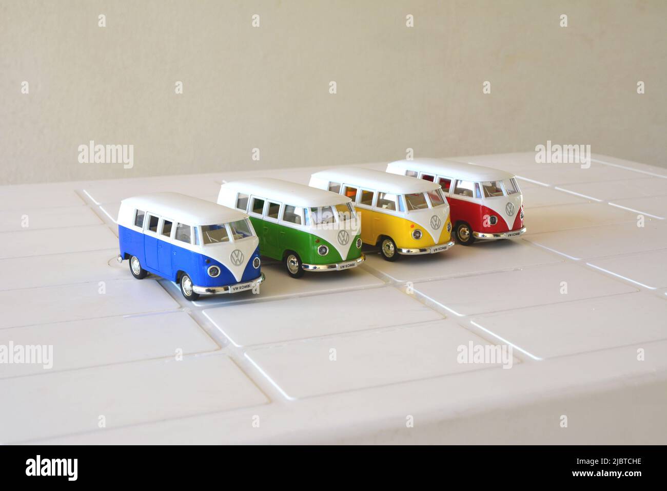 Diecast, Miniature Van, various colors, Brazil, South America, side ...