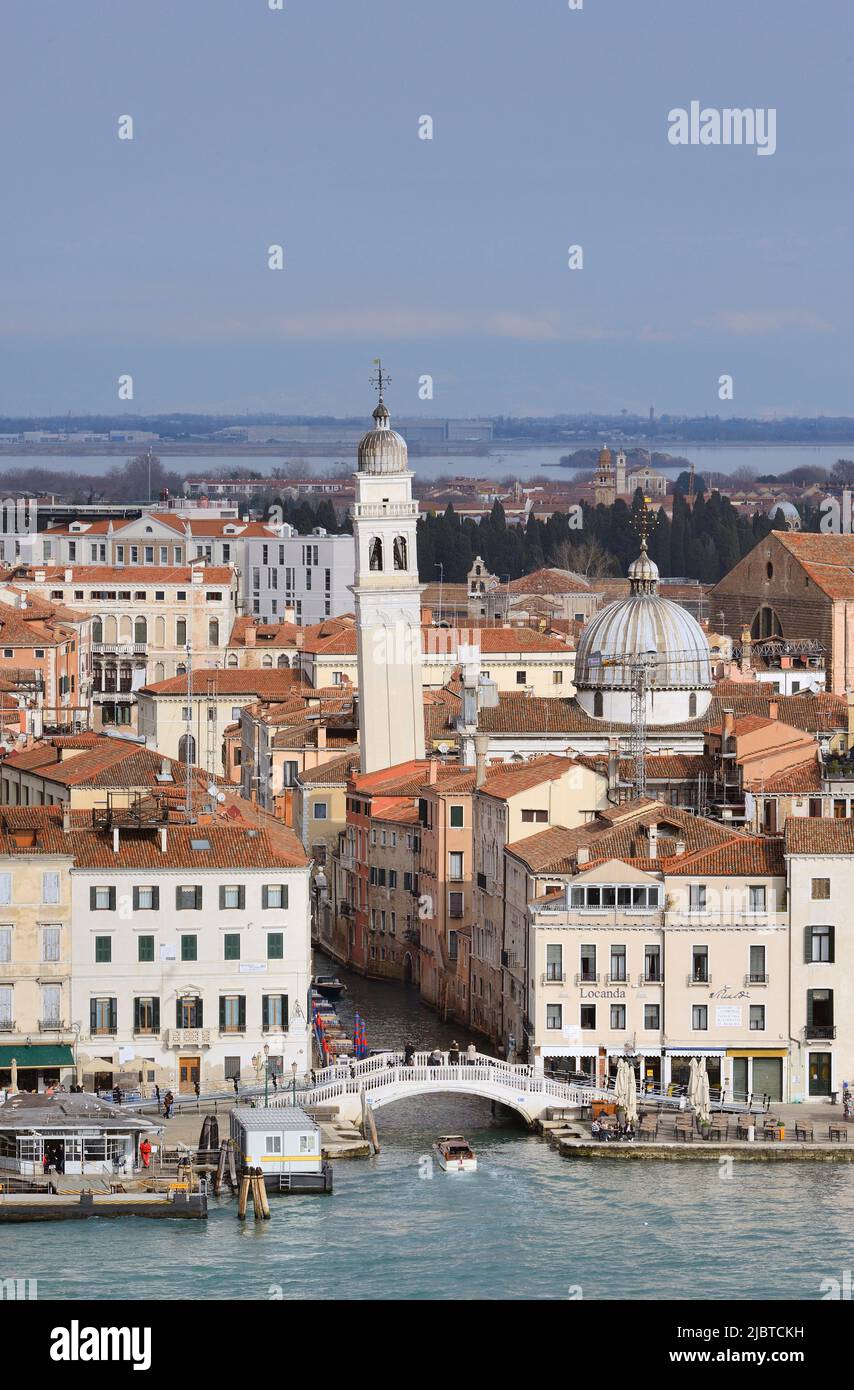 Italy, Venetia, Venice, listed as World Heritage by UNESCO, Riva degli Schiavoni and church of San Giorgio dei Greci Stock Photo