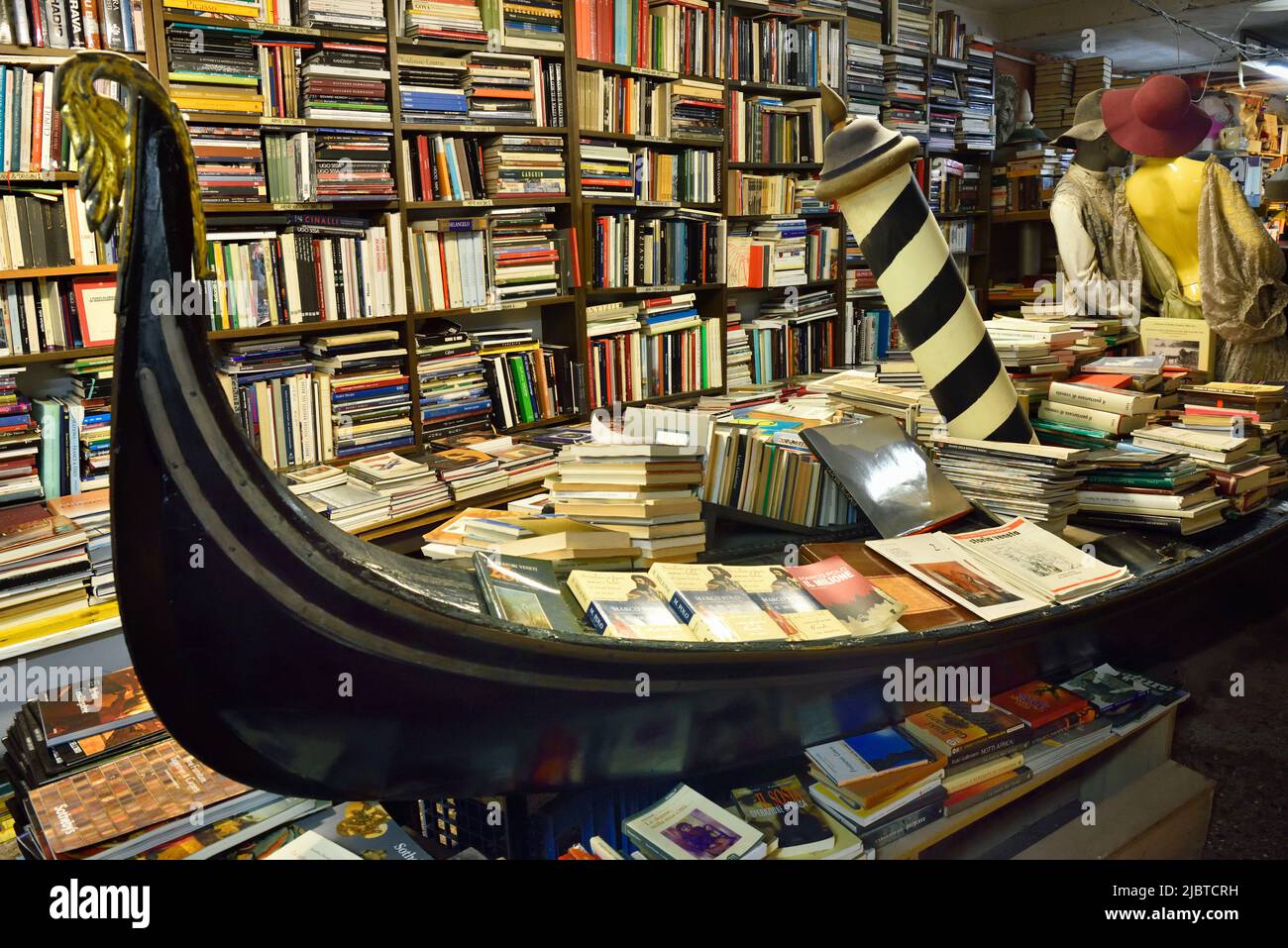Italy, Venetia, Venice, listed as World Heritage by UNESCO, Castello district, Acqua Alta bookshop Stock Photo