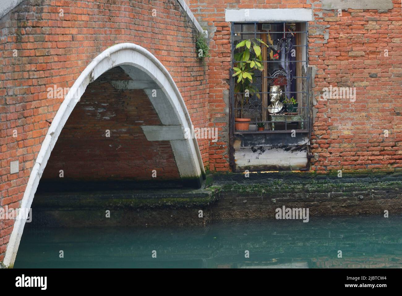 Italy, Venetia, Venice, listed as World Heritage by UNESCO, Dorsoduro district, Bridge near Fondamenta della Toletta Stock Photo