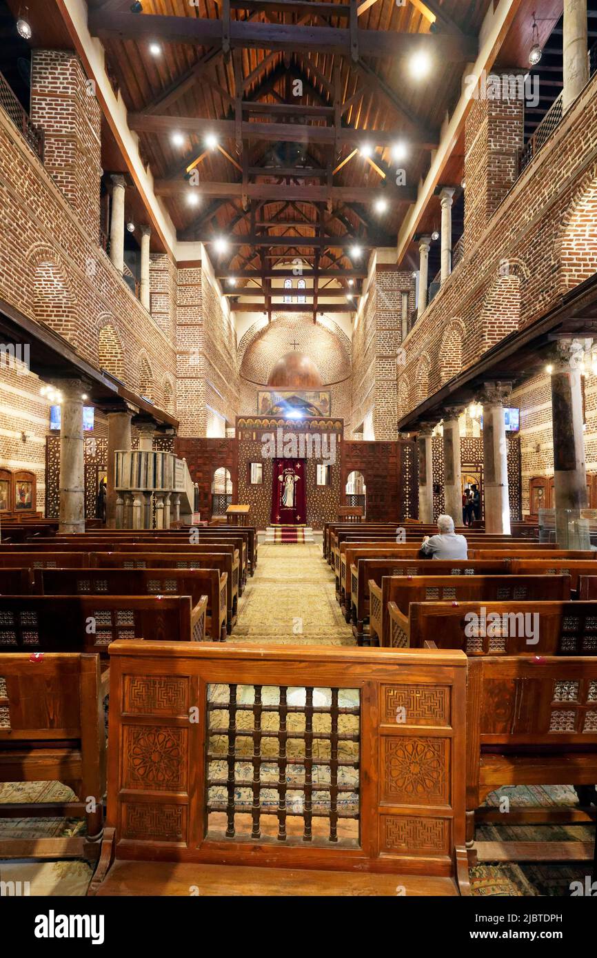 Egypt, Cairo, Old Cairo, Coptic district, church of St Serge and Bacchus (Abu Serga) is one of the oldest Coptic churches in Egypt Stock Photo