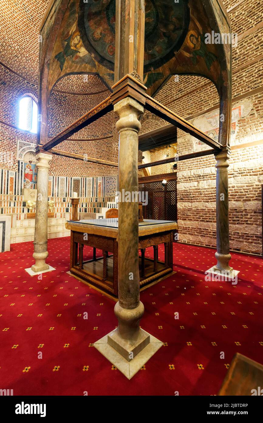 Egypt, Cairo, Old Cairo, Coptic district, church of St Serge and Bacchus (Abu Serga) is one of the oldest Coptic churches in Egypt Stock Photo