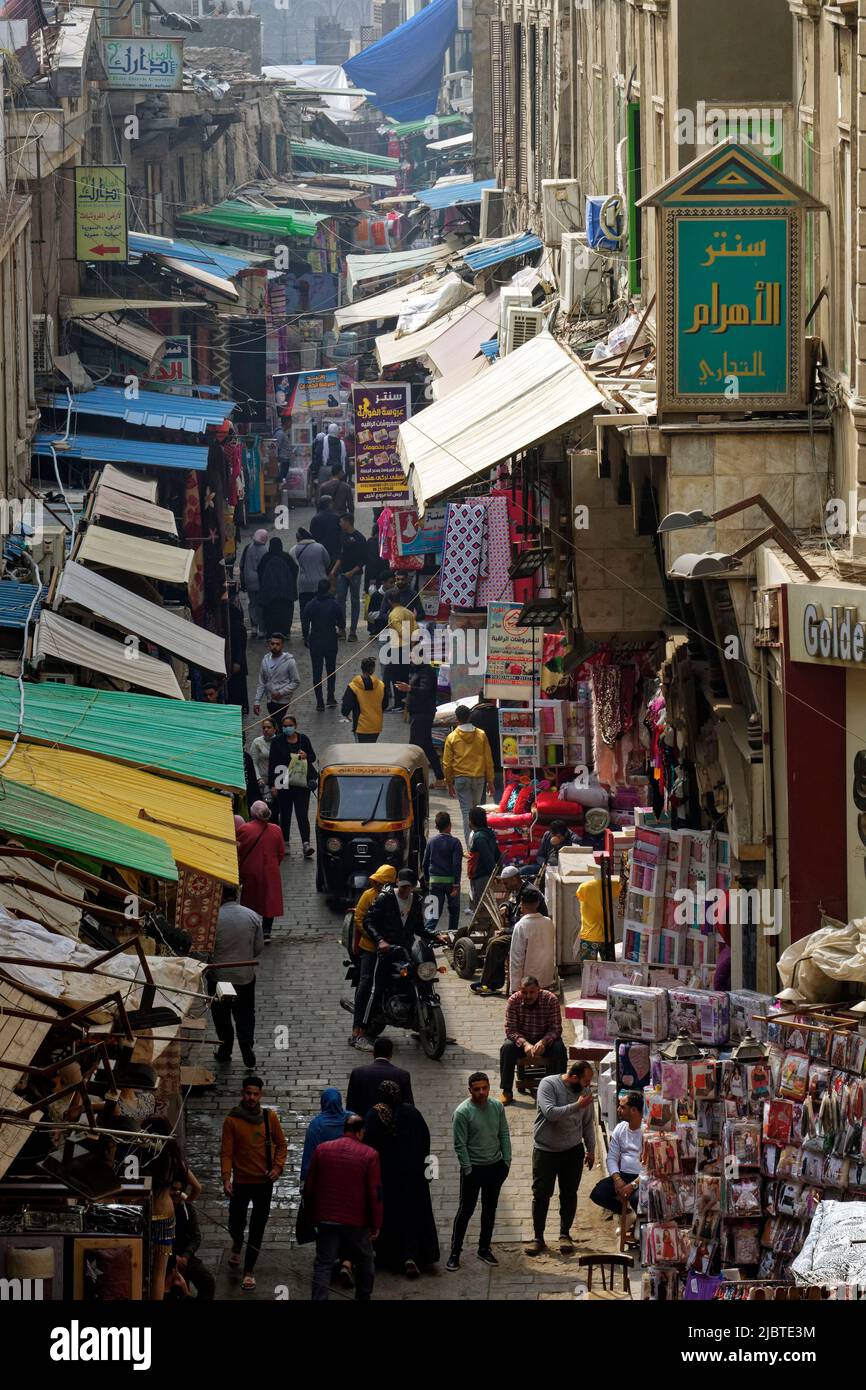 Egypt, Cairo, Islamic Cairo, old town listed as World Heritage by UNESCO, Al Moez Ldin Allah street Stock Photo