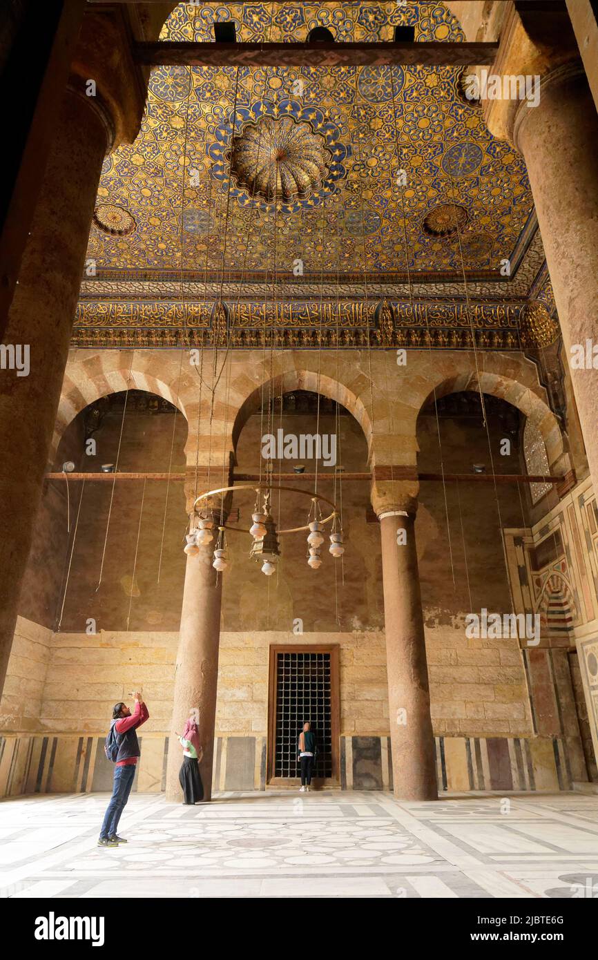 Egypt, Cairo, Islamic Cairo, old town listed as World Heritage by UNESCO, Madrasa and Mosque of Sultan Barquq Stock Photo